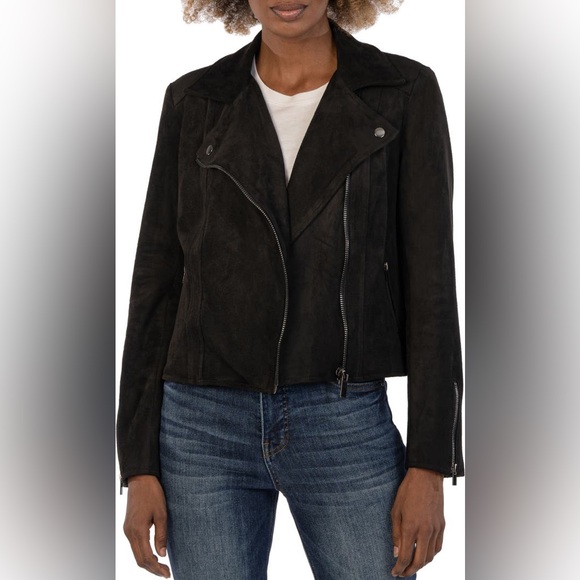 NWT | KUT from the Kloth | Edith Faux Suede Moto Jacket | Sz S - Picture 1 of 8